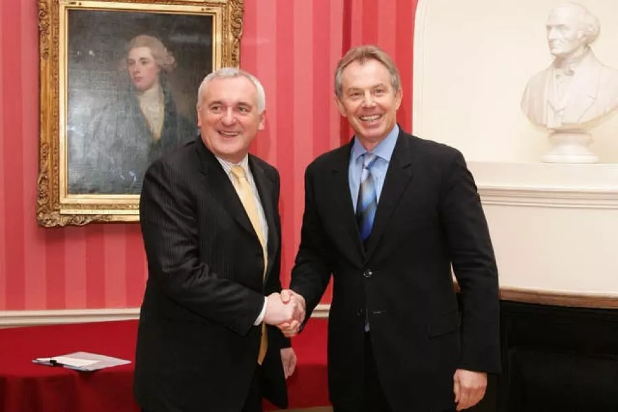 Tony Blair meets Bertie Ahern