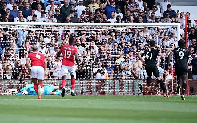 Declan Rice misses a penalty