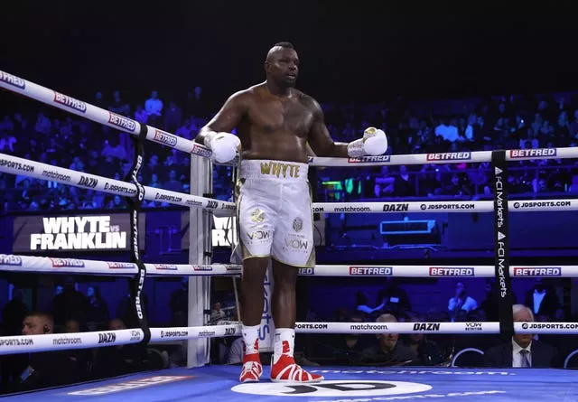 Dillian Whyte was pulled from the Matchroom show last weekend following a failed drugs test