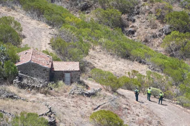 Members of a search and rescue team during the hunt for Mr Slater near the village of Masca, Tenerife 