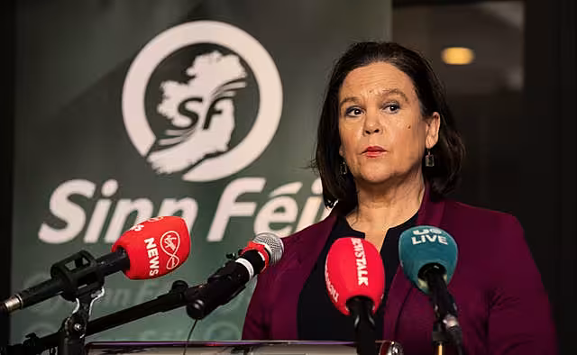 Sinn Fein leader Mary Lou McDonald