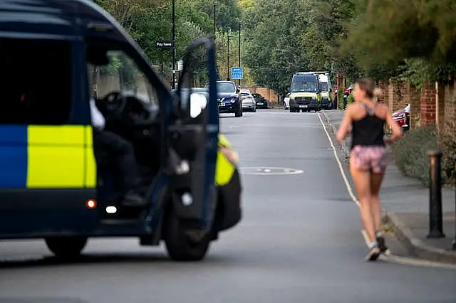 Police in the Chiswick area in west London 