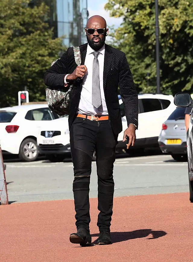 Louis Saha Matturie arrives at Chester Crown Court