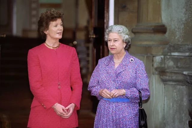 Royalty – Queen Meets Mary Robinson – Buckingham Palace, London