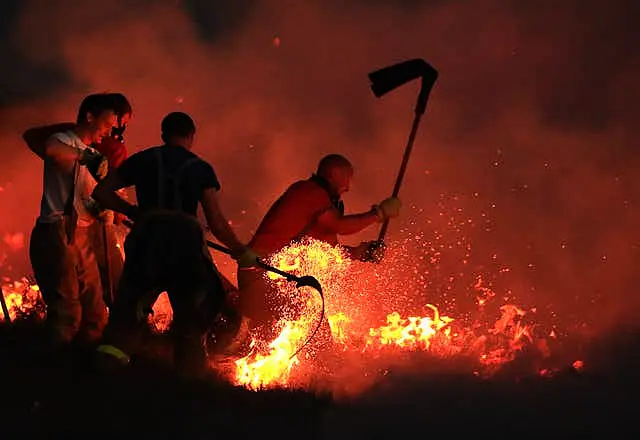 Winter Hill moorland fire