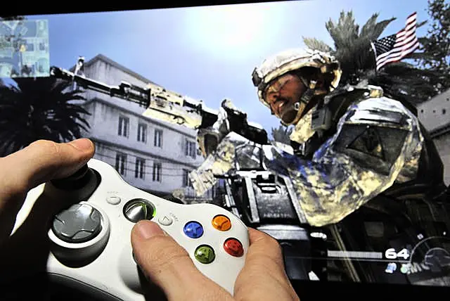 A gamer playing Call Of Duty