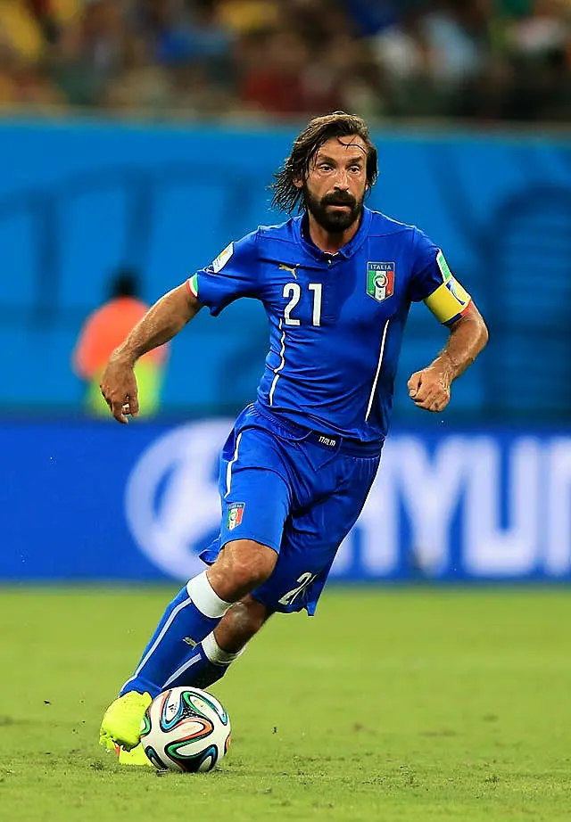 Italy’s Andrea Pirlo during a 2014 World Cup, Group D match against England