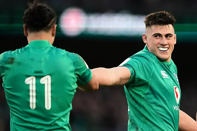 Ireland hooker Dan Sheehan, right, is in contention to return from injury