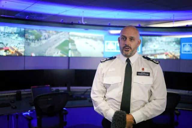 Deputy Assistant Commissioner Laurence Taylor in the Metropolitan Police control centre 