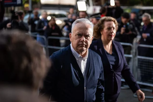 Former BBC broadcaster Huw Edwards arrives at Westminster Magistrates’ Court