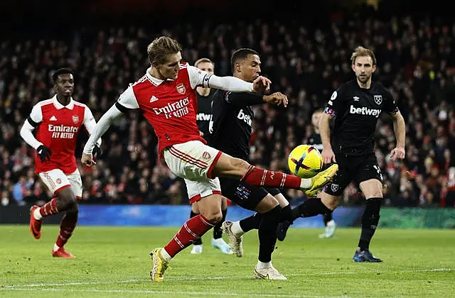 Arsenal captain Martin Odegaard picked up two assists in a single game for the second time in his Premier League career