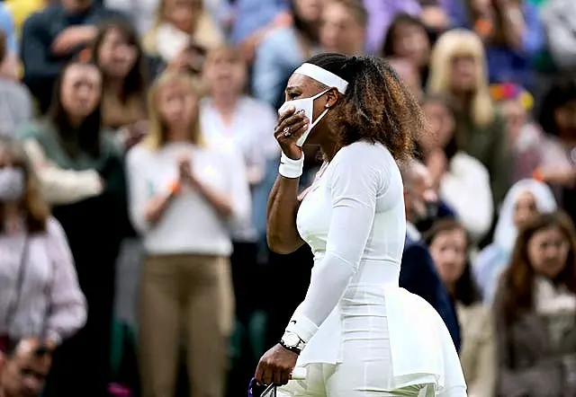 Serena Williams retires from her first round ladies’ singles match against Aliaksandra Sasnovich in 2021