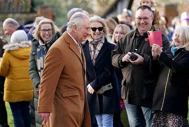 Royals attend church service