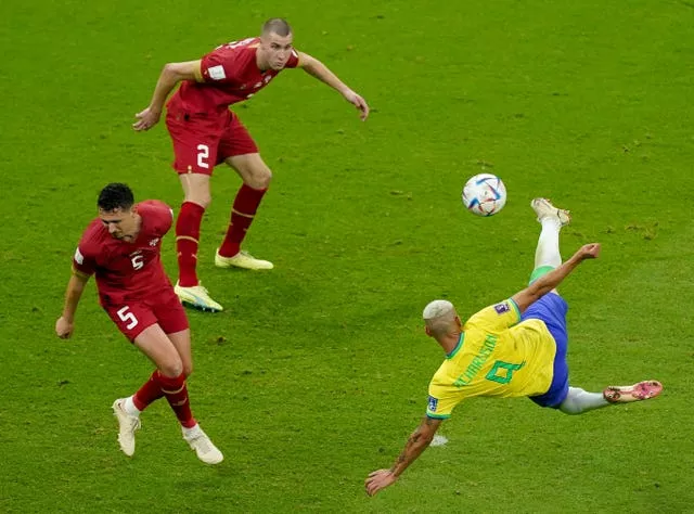 Richarlison's acrobatic effort secured victory for Brazil against Serbia.