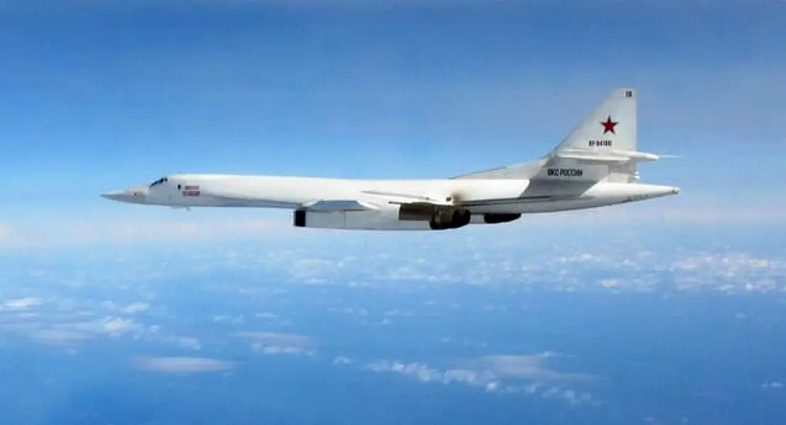 A Russian Blackjack bomber (Ministry of Defence/AP)