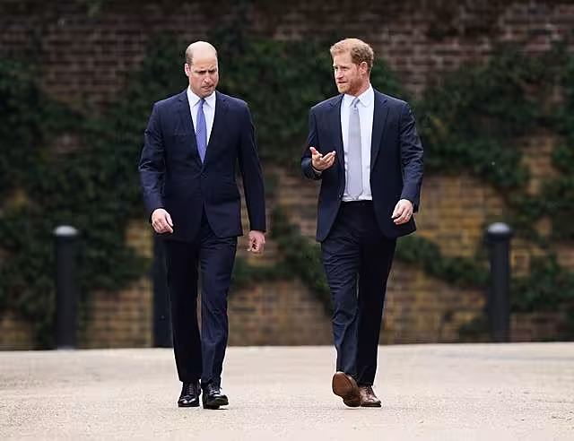 William and Harry together in 2021 in London