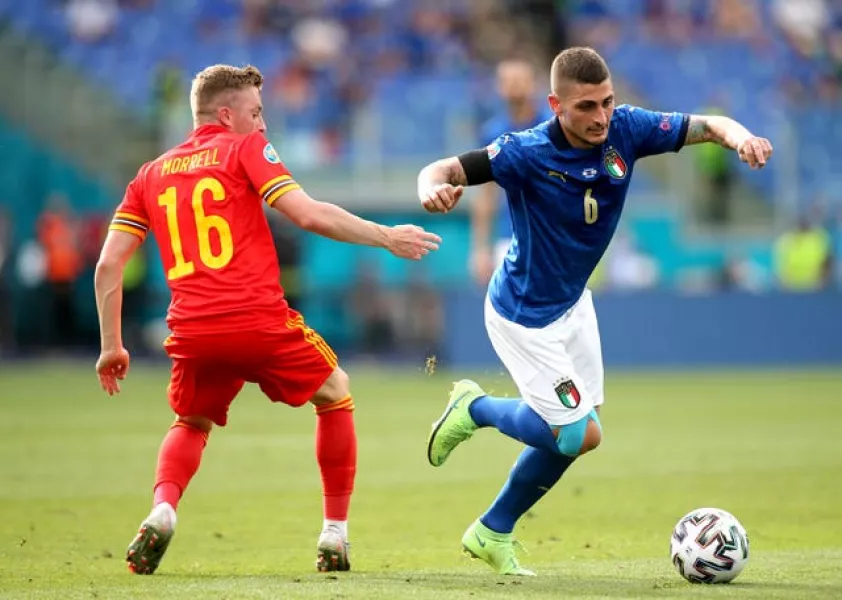 Marco Verratti will aim to orchestrate for Italy in midfield 