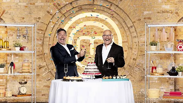 John Torode and Gregg Wallace celebrating the 20th series of the show