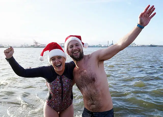 Clontarf Yacht & Boat Club Christmas swim in aid of RNLI