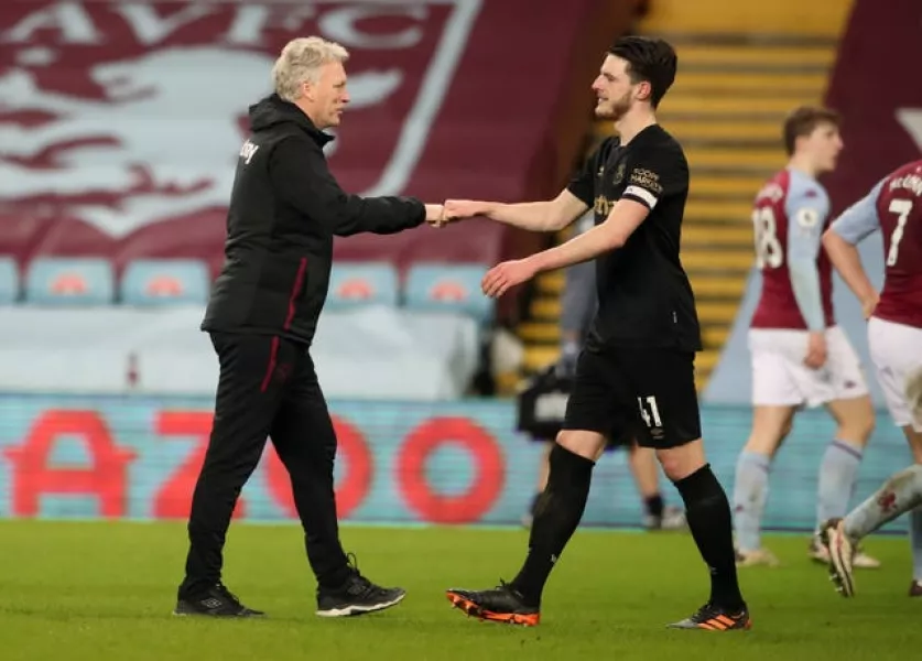 David Moyes and Declan Rice