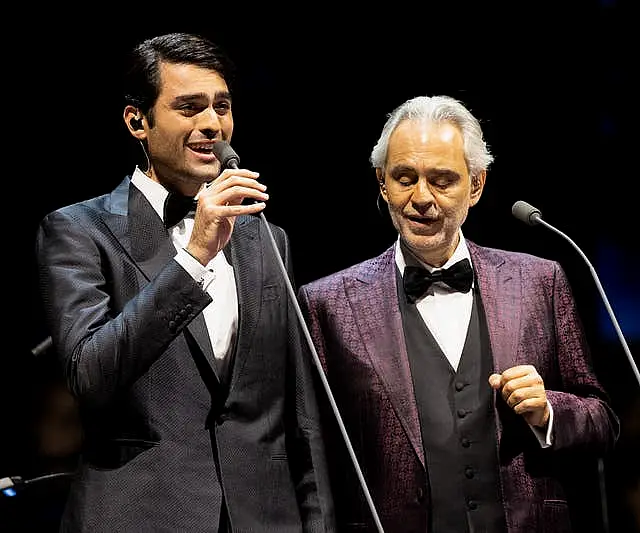 Andrea and Matteo Bocelli at the O2 Arena