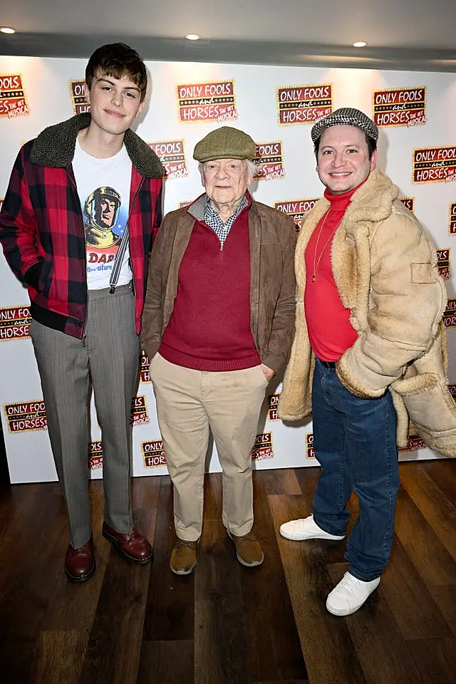 Actor Sir David Jason (centre) joins the cast ahead of opening night 