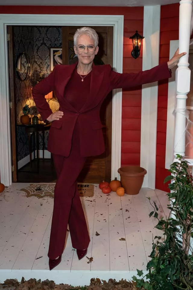 Jamie Lee Curtis at Halloween Ends Experience space