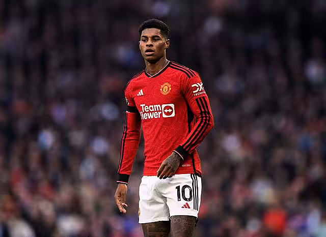 Marcus Rashford went out after the defeat to Manchester City in October