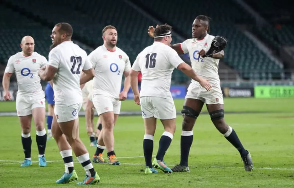 A late try from Maro Itoje, right, helped England edge an enthralling encounter against France