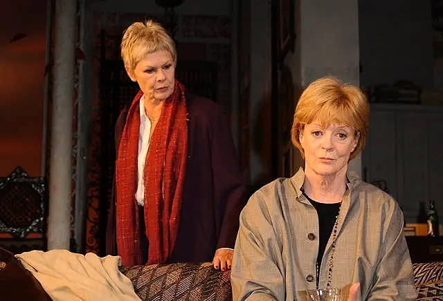 Judi Dench and Maggie Smith during rehearsals at the Theatre Royal Haymarket