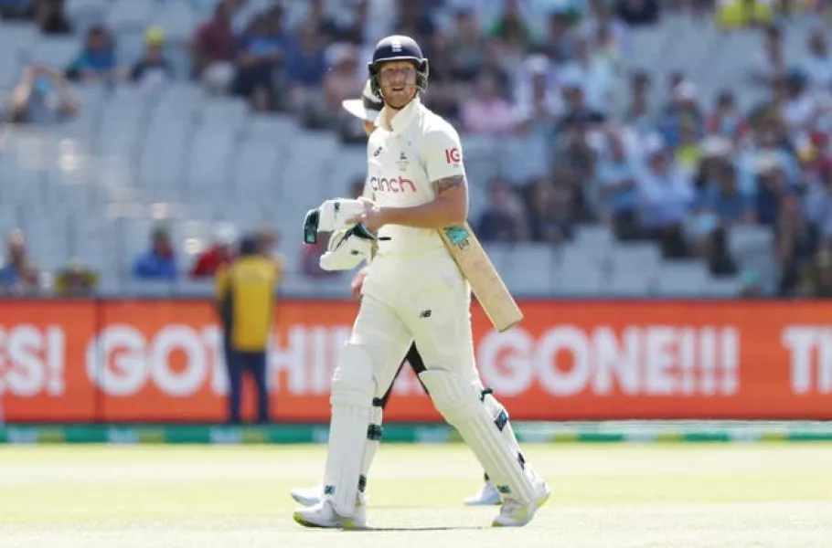 England’s Ben Stokes walks off after being dismissed