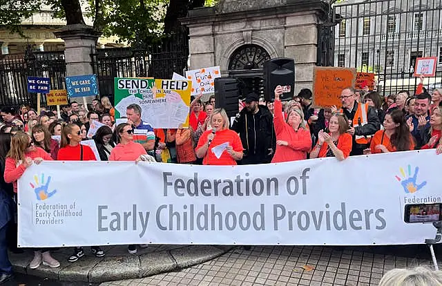 Childcare protest