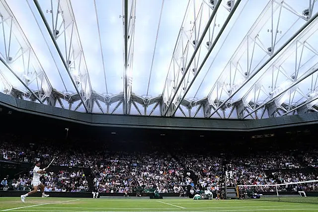 Novak Djokovic finished his fourth-round match under the roof