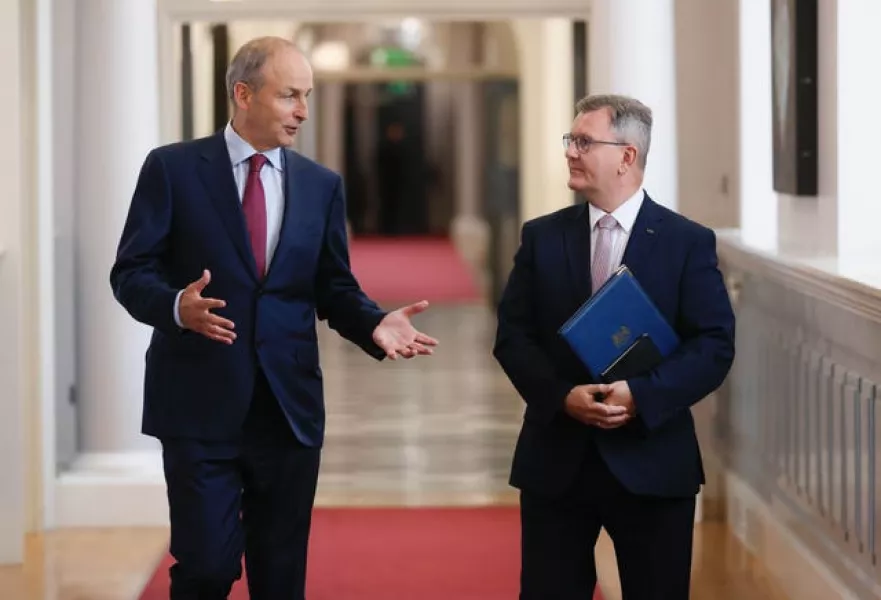 Sir Jeffrey Donaldson meeting Taoiseach Michael Martin