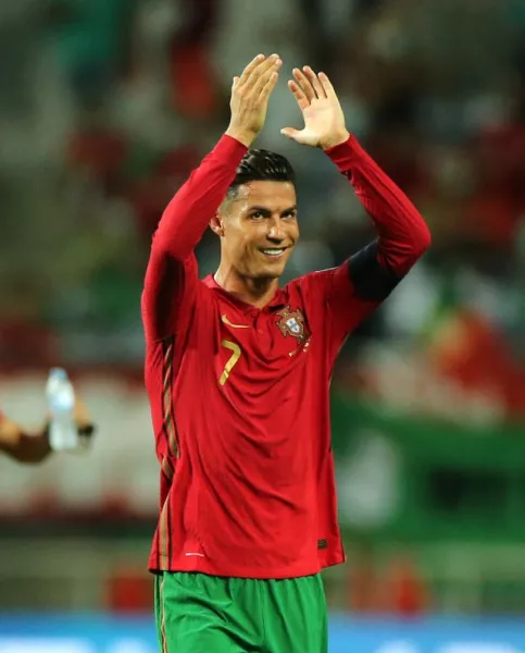 Portugal’s Cristiano Ronaldo scored two late goals in Faro in September to break Irish hearts