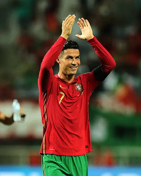 Portugal’s Cristiano Ronaldo scored two late goals in Faro in September to break Irish hearts