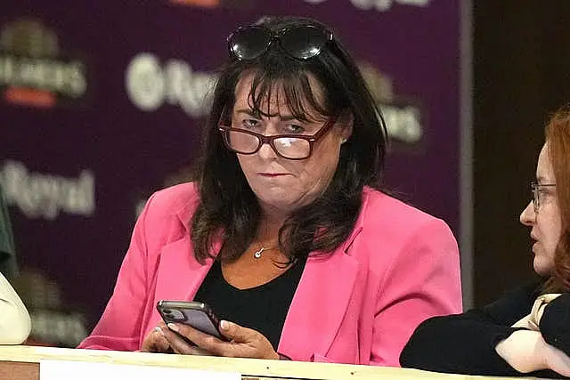 Michelle Gildernew from Sinn Fein listens to the results in Castlebar for the Midlands North West constituency in the European elections