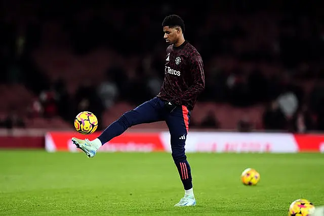 Marcus Rashford was absent from the United squad at the Etihad Stadium on Sunday