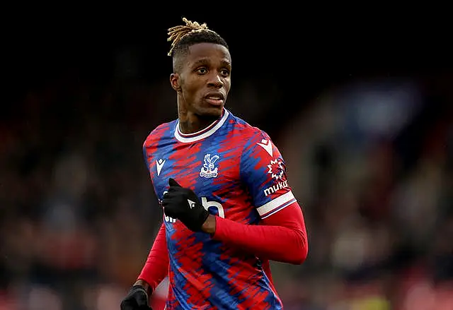 Crystal Palace’s Wilfried Zaha runs