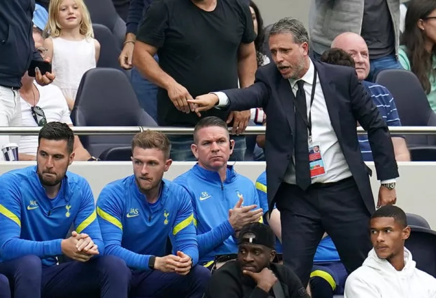 Paratici (right) has been at Tottenham since the summer.