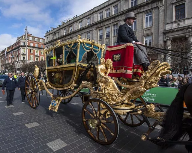 The Dublin Lord Mayor’s coach during the St Patrick’s Day Parade in Dublin