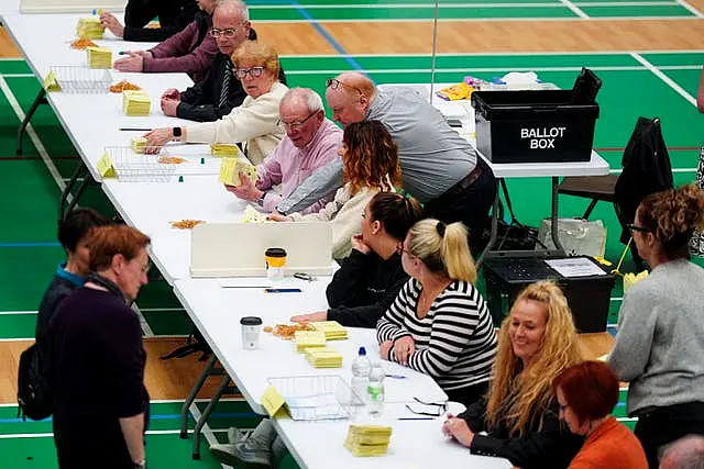 Counting at the Tees Valley mayoral election in the Thornaby Pavilion in Stockton-on-Tees