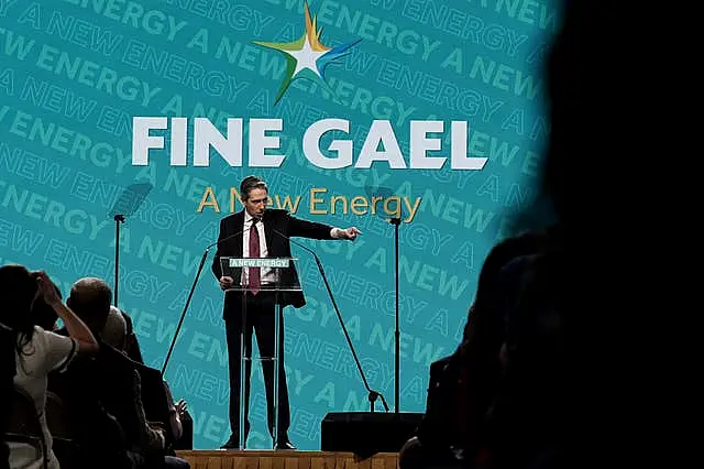 Simon Harris speaking at the University of Galway