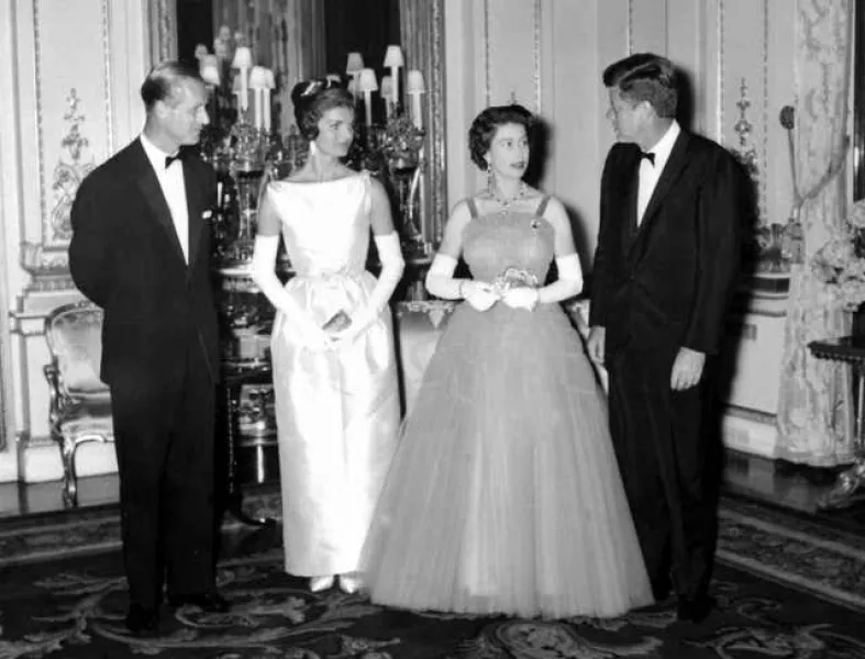 The Queen and the Duke of Edinburgh with their guests President John F Kennedy and then first lady Jacqueline (PA)