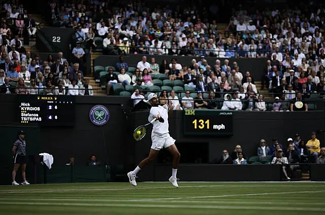 Nick Kyrgios on his way to victory