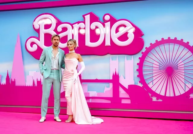 Ryan Gosling and Margot Robbie arrive for the European premiere of Barbie at Cineworld Leicester Square in London