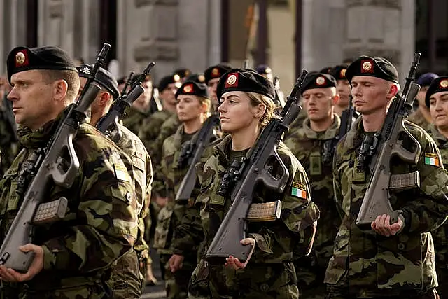 The 123rd Infantry Battalion at Kilkenny Castle