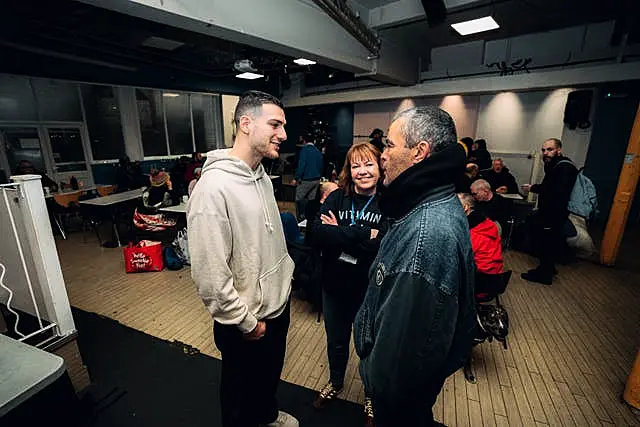 Diogo Dalot during his visit to Lifeshare