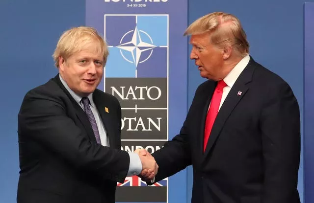 Boris Johnson (left) and Donald Trump (Steve Parsons/PA)