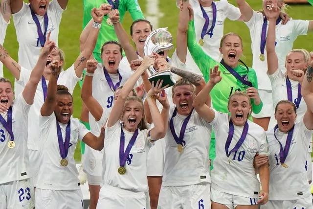 The Lionesses celebrate their Euro 2022 success
